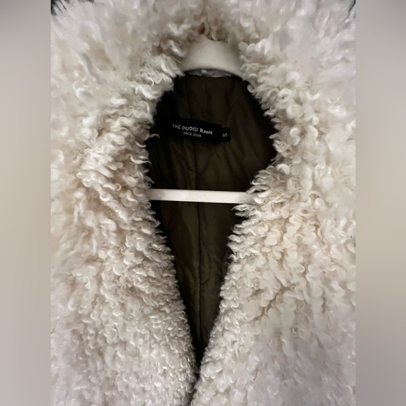 ✨Host Pick✨The DIUDIU Room Oversized Olive Green Sherpa Coat Size Small - Picture 4 of 14